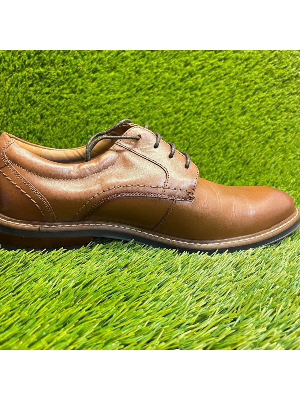 Nunn Bush Calderone Mens Size 8.5 Brown Casual Classic Plain Toe Oxford Shoes